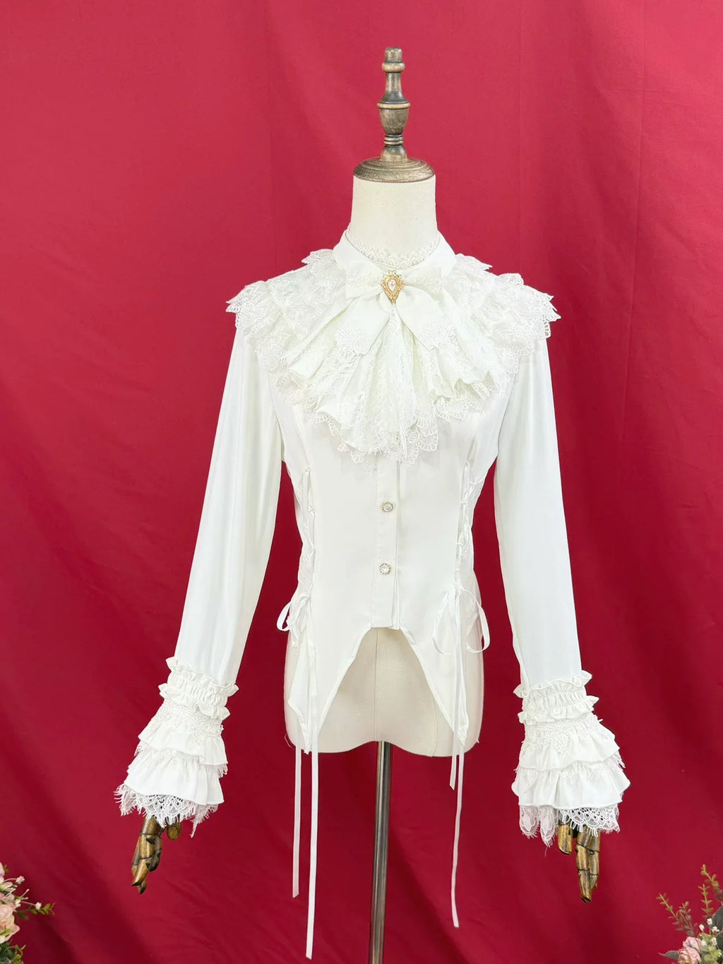 Broken Winged Bat - Gothic Lolita Shirt & SK Set, Bat-wing Shaped Hem - image 6