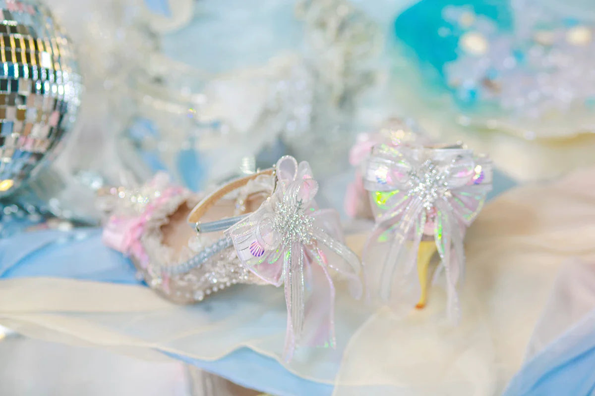 Mermaid Seashell - Sweet Lolita Heels with Detachable Chains - image 18