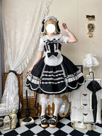 Vintage Petal Rabbit - Cotton Old School Lolita JSK Dress, Petal-Shaped Hem - image 40