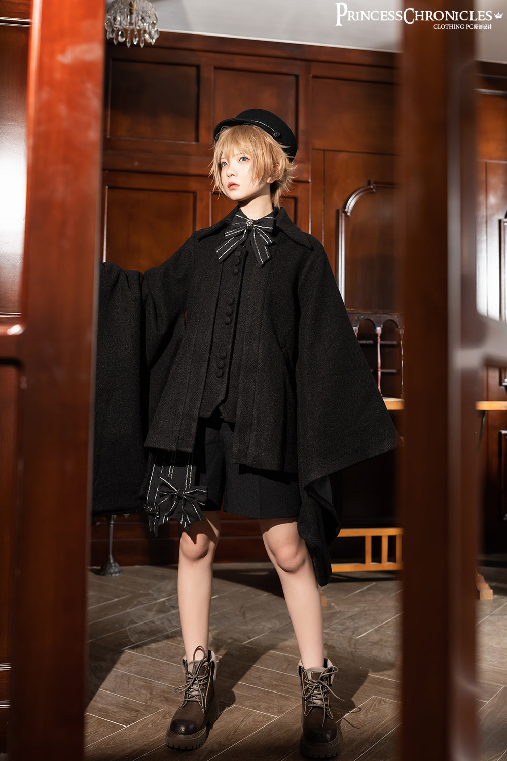 ShenYao - Ouji Vintage Lolita Black Bow Shorts - image 7