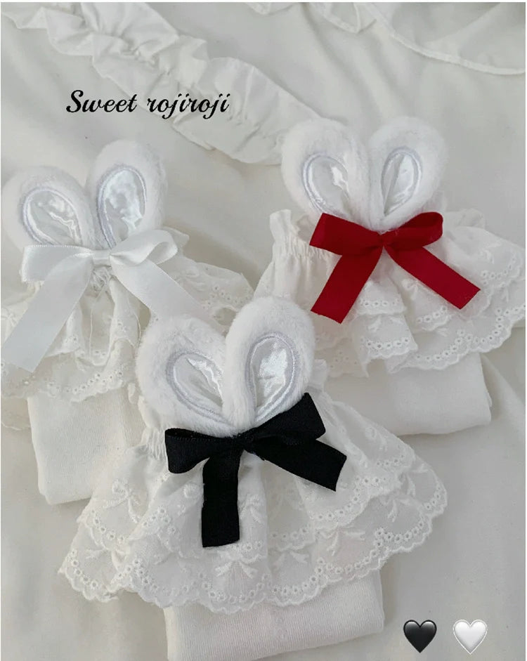 Cotton Lolita Bunny Ear Socks Summer Bow Short Socks - image 21