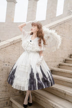 Silent Church - Gothic Lolita JSK Dress Printed Dress Thin Shawl Set - image 22