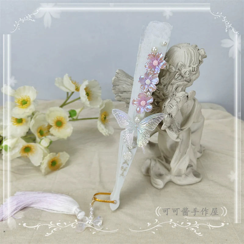 Butterfly Tassel Han Lolita Folding Fan - image 8