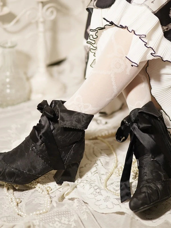 Lady Incognita - Retro Lolita Ankle Boots, Size Zipper - image 14