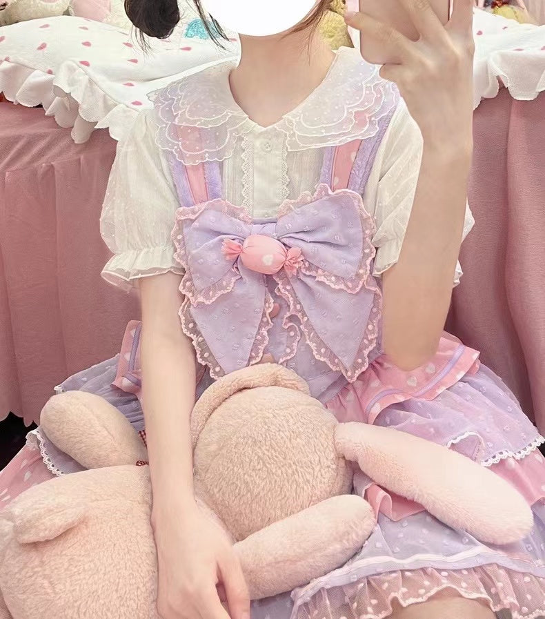 Little Fluttershy - Multi-Colored Cotton Lolita Shirt - image 20