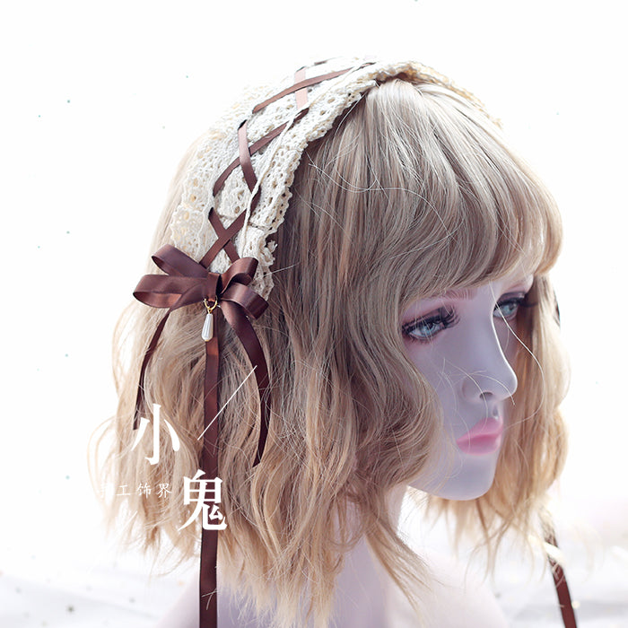 Japanese Style Sweet Lolita Lace Headband Multicolors - image 27