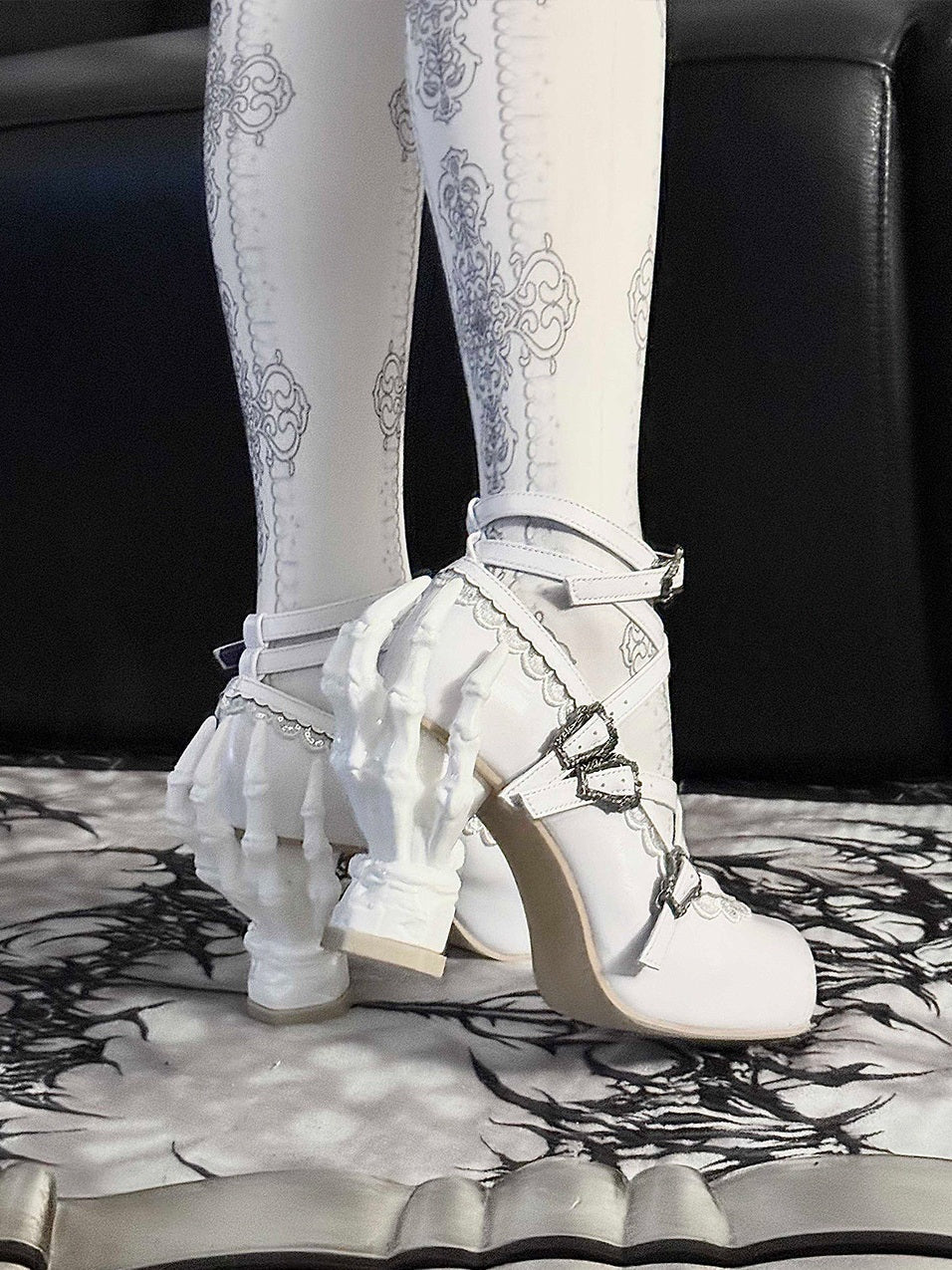 Sacred Bone Diary - Skeletal Hand Gothic Lolita Heels - image 11