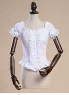 Elegant Lolita Lace Shirt, Off-Shoulder - image 1