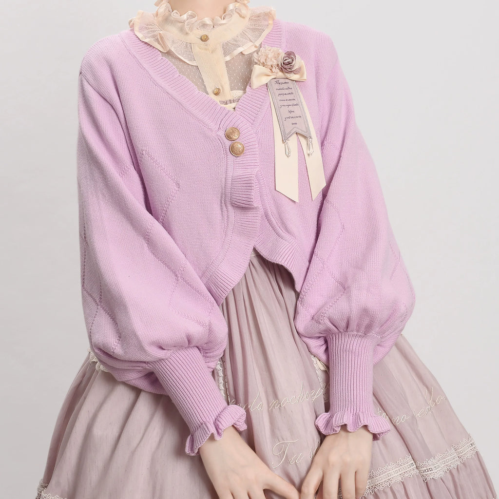 Cookie - Vintage Lolita Cardigan, Short Sweater - image 17