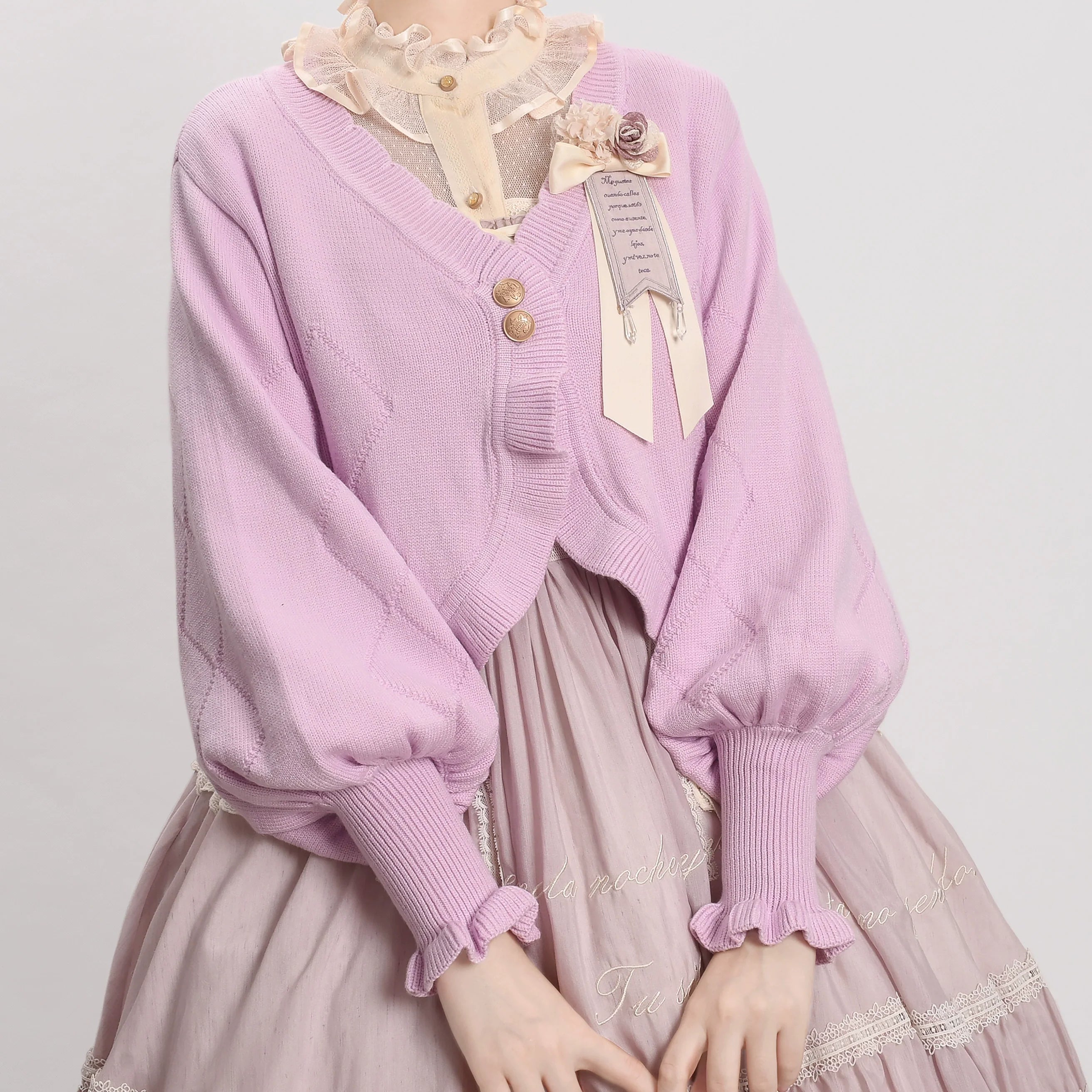 Cookie - Vintage Lolita Cardigan, Short Sweater - image 17