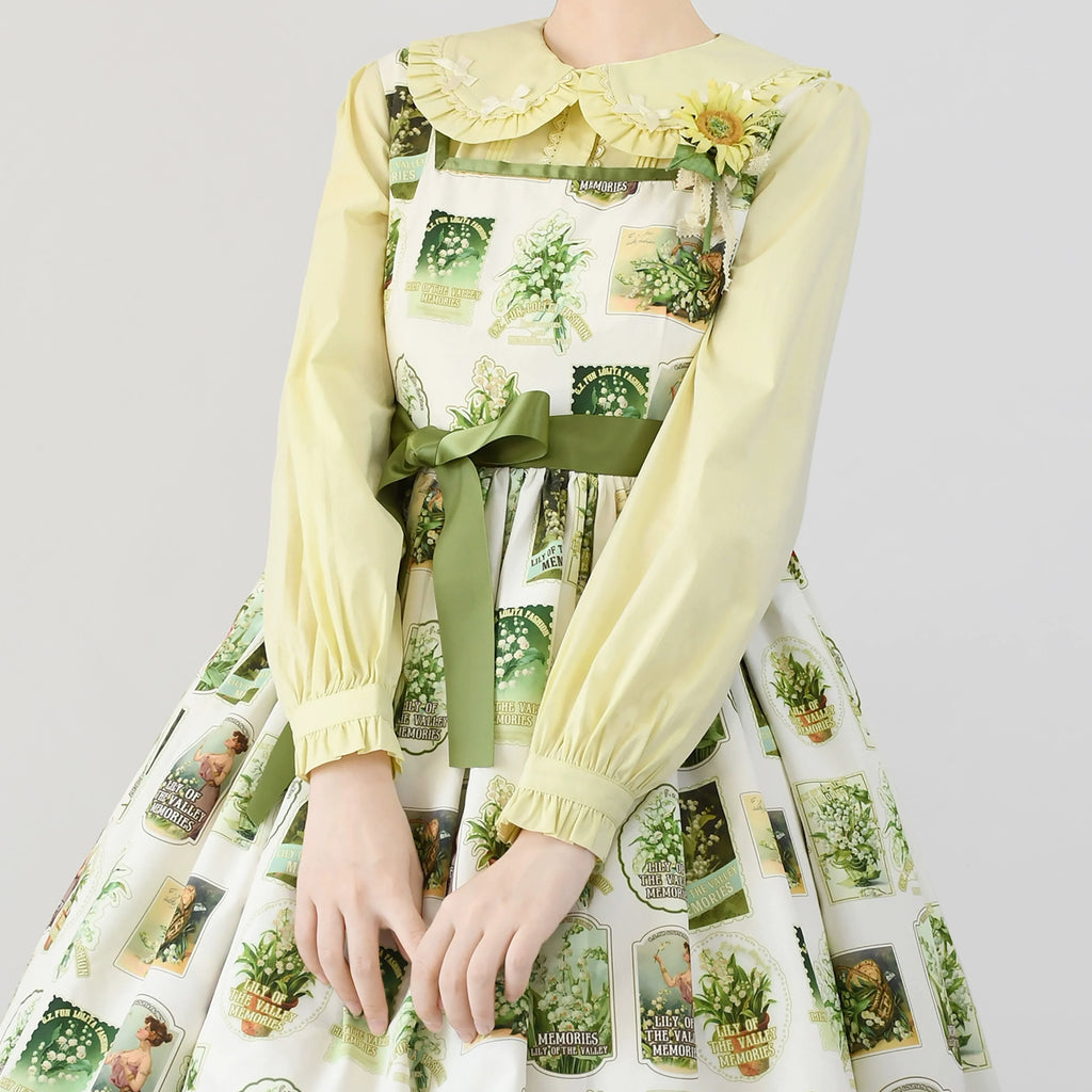 Sweet Lolita Blouse Doll Collar Shirt with Bubble Sleeves - image 1