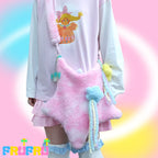 Cute Lolita Bag Cartoon Stars Yellow Plush Bag - image 12