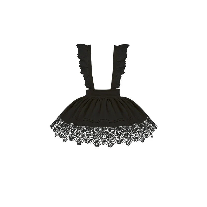 Nocturne SP - Striped Gothic Lolita OP Twin Lolita Dress with Apron and Accessories - image 39