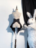 Blue Moon Bone Erosion - Gothic Lolita Waist Cincher, Bat Wing Hem - image 4