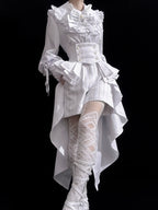 Rabbit Theater White Moonlight - Ouji Lolita Shorts Set, Rabbit Hat - image 3
