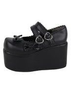 Angelic Imprint - Punk Lolita Shoes High Platform Shoes with Bow - image 5