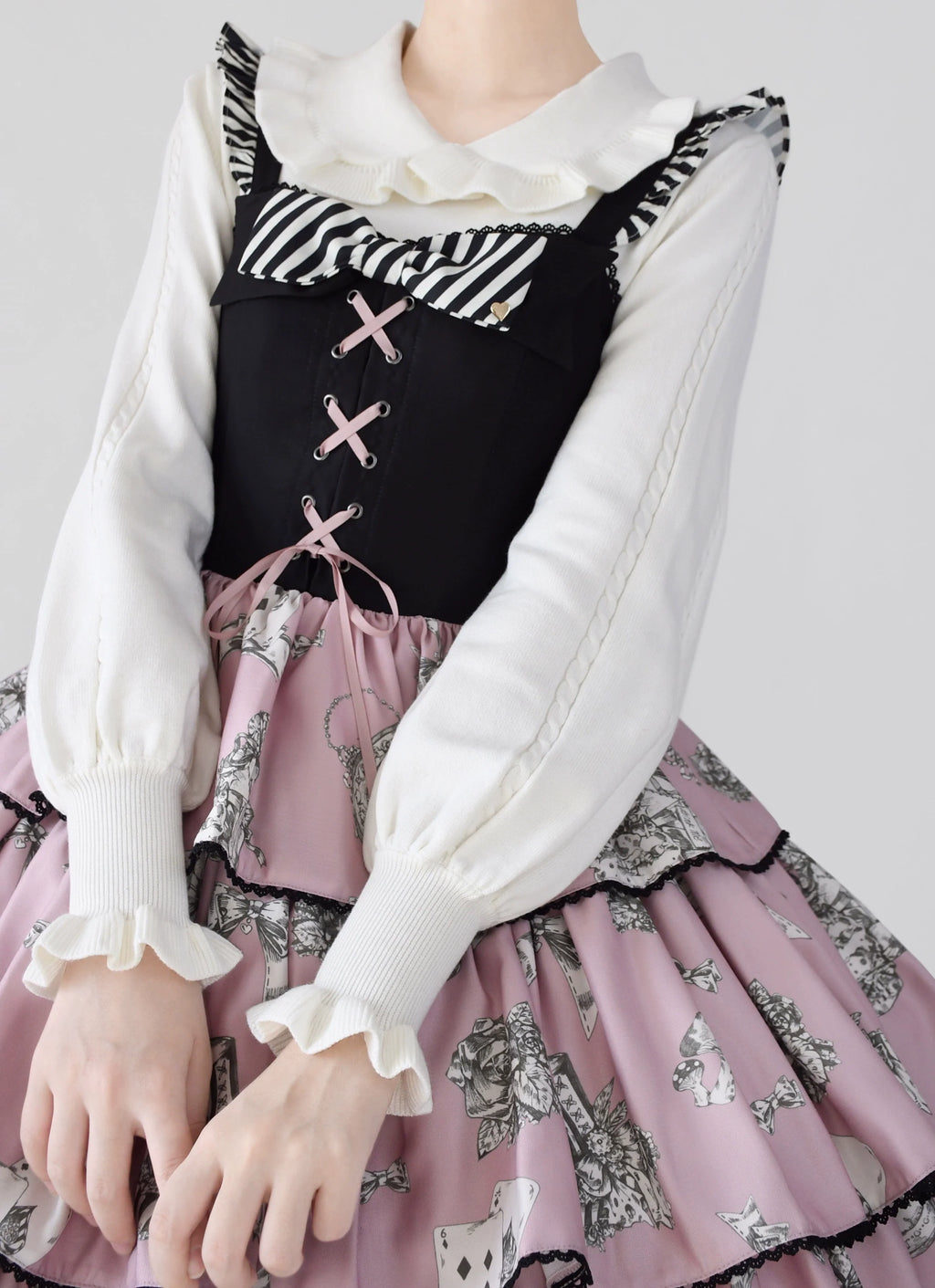 Puff Sleeve Knit Lolita Undershirt - image 13