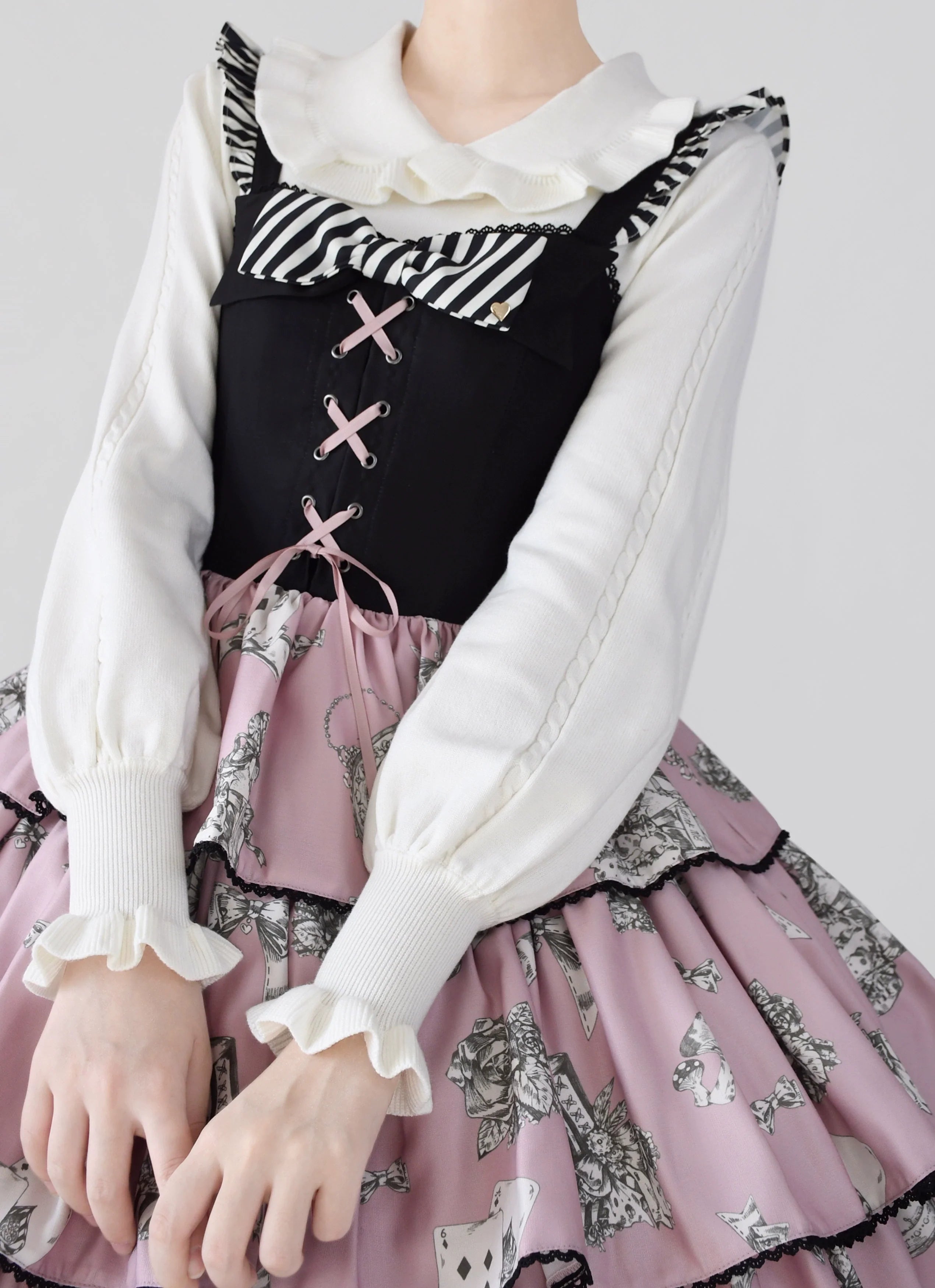 Puff Sleeve Knit Lolita Undershirt - image 13