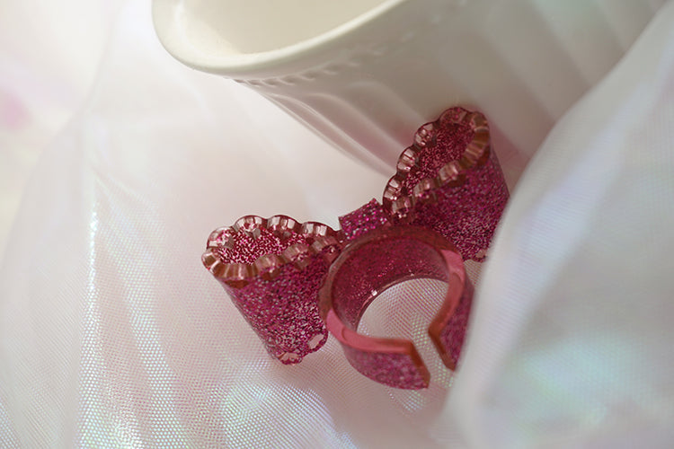 Sweet Lolita Bow Ring and Necklace - image 25