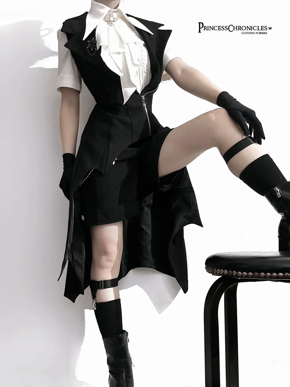 The Dawn of Arrival - Ouji Lolita Fitted Blouse with Detachable Jabot - image 8