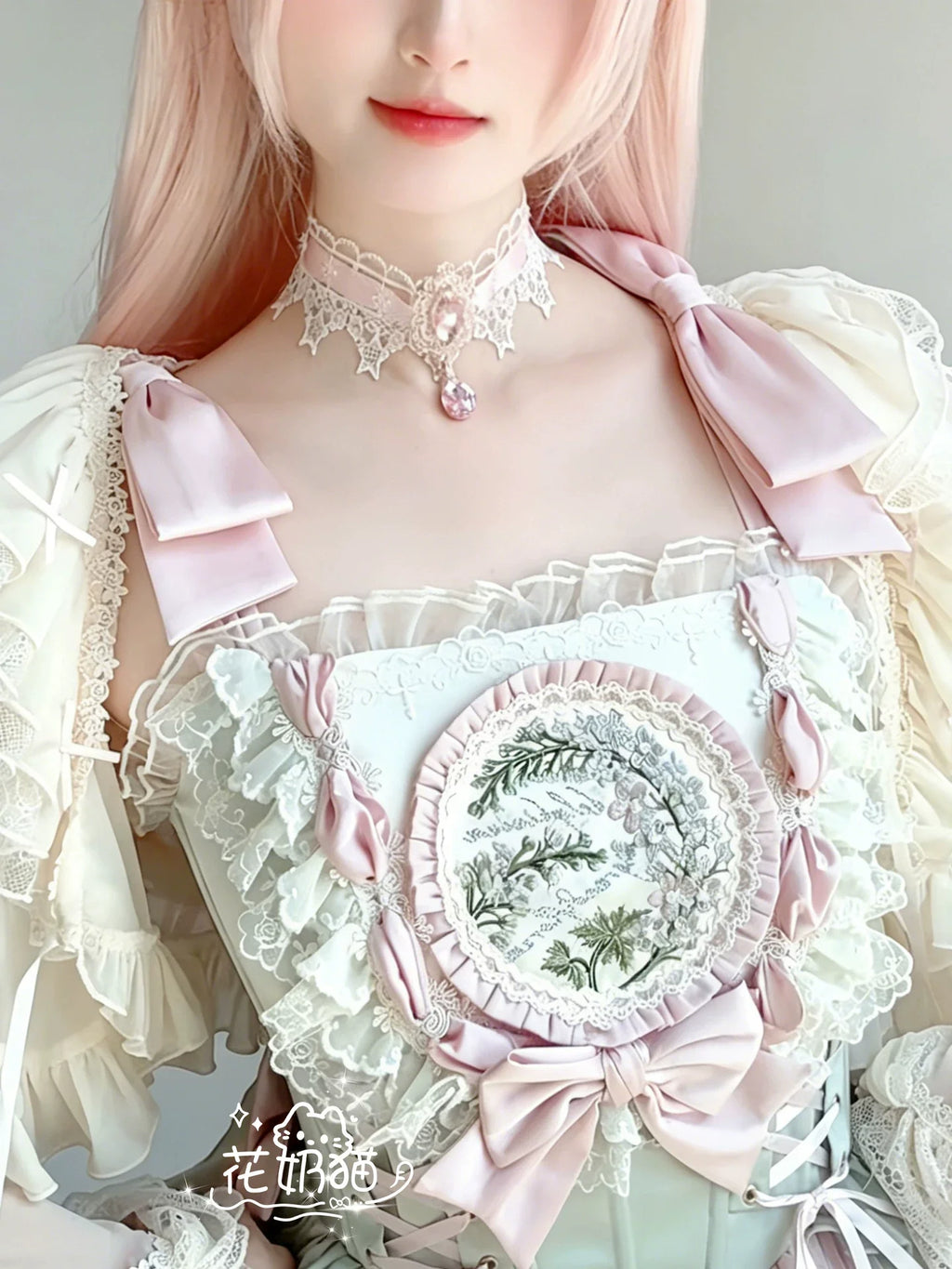 Classic Lolita Rhinestone Pendant Choker, Adjustable Chain - image 5