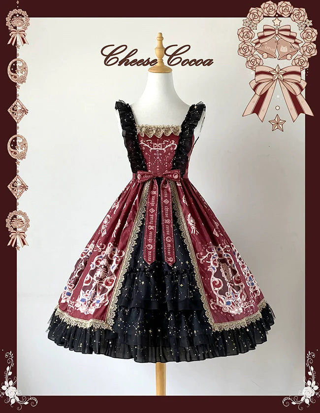 Star Drop Ceremony - Elegant Lolita JSK Printing Open Front Dress and Blouse Set - image 2