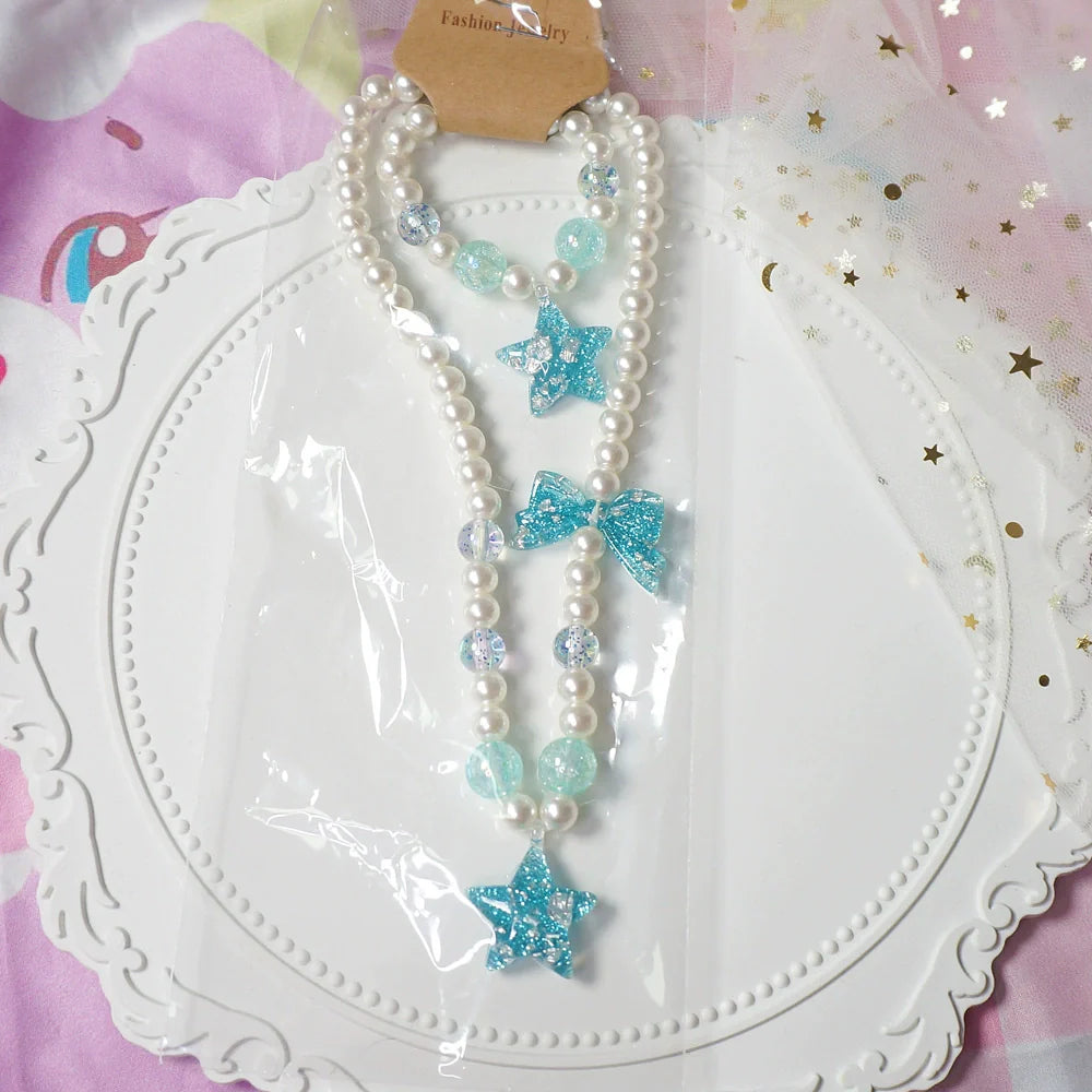Kawaii Lolita Gradient Necklace and Bracelet Set - image 3