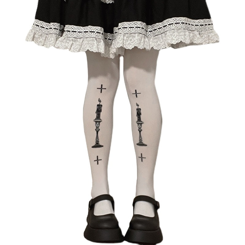 Gothic Lolita 80D Velvet Pantyhose - image 5