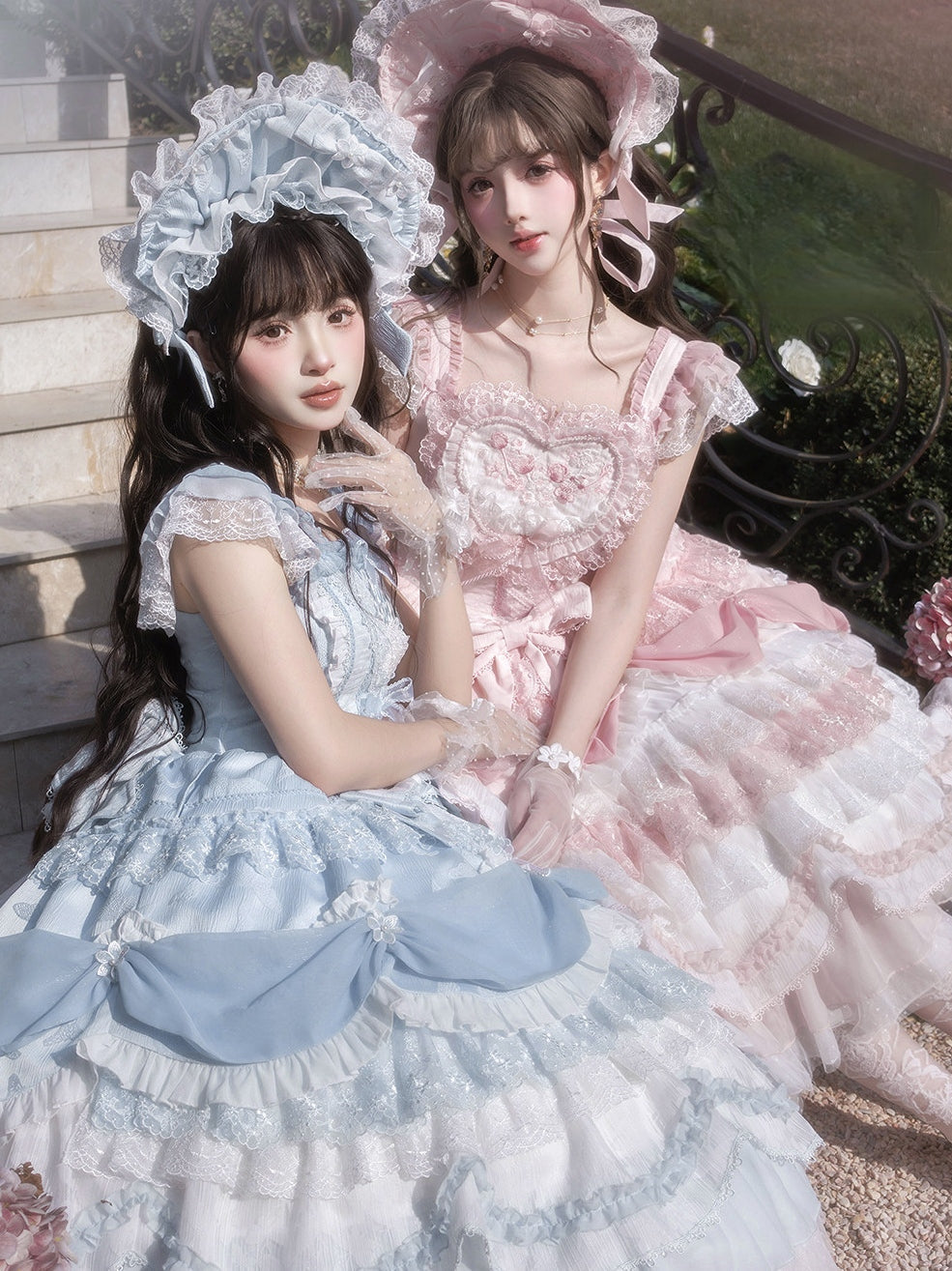 Wedding Poem Lolita JSK, Train and Bonnet Set - image 5