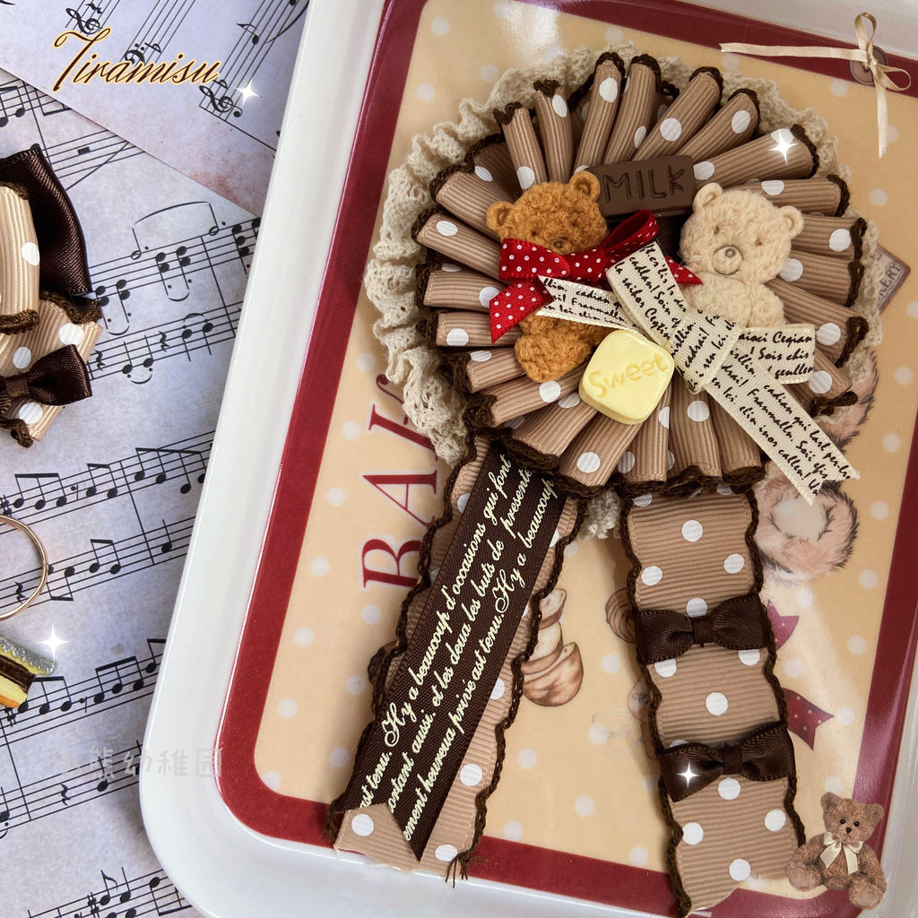 Augustina - Kawaii Lolita Chocolate Paired Brooch and Hair Clip - image 15