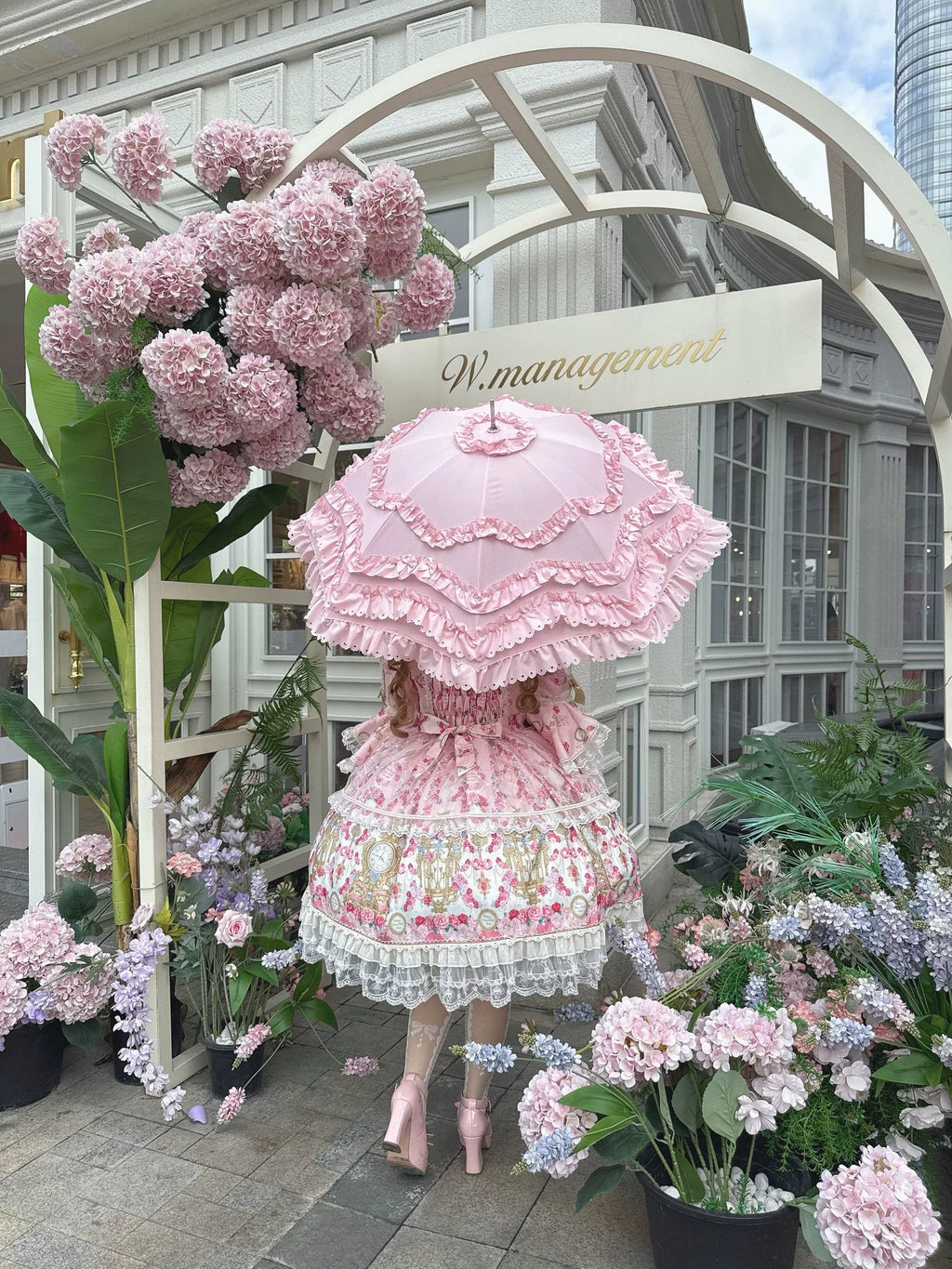 Rose Garden Prelude - Sweet Lolita OP Dress, Floral Printed - image 10