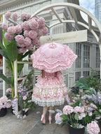 Rose Garden Prelude - Sweet Lolita OP Dress, Floral Printed - image 10