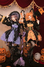 Halloween Gothic Lolita JSK Dress, Pumpkin-inspired Dress - image 2