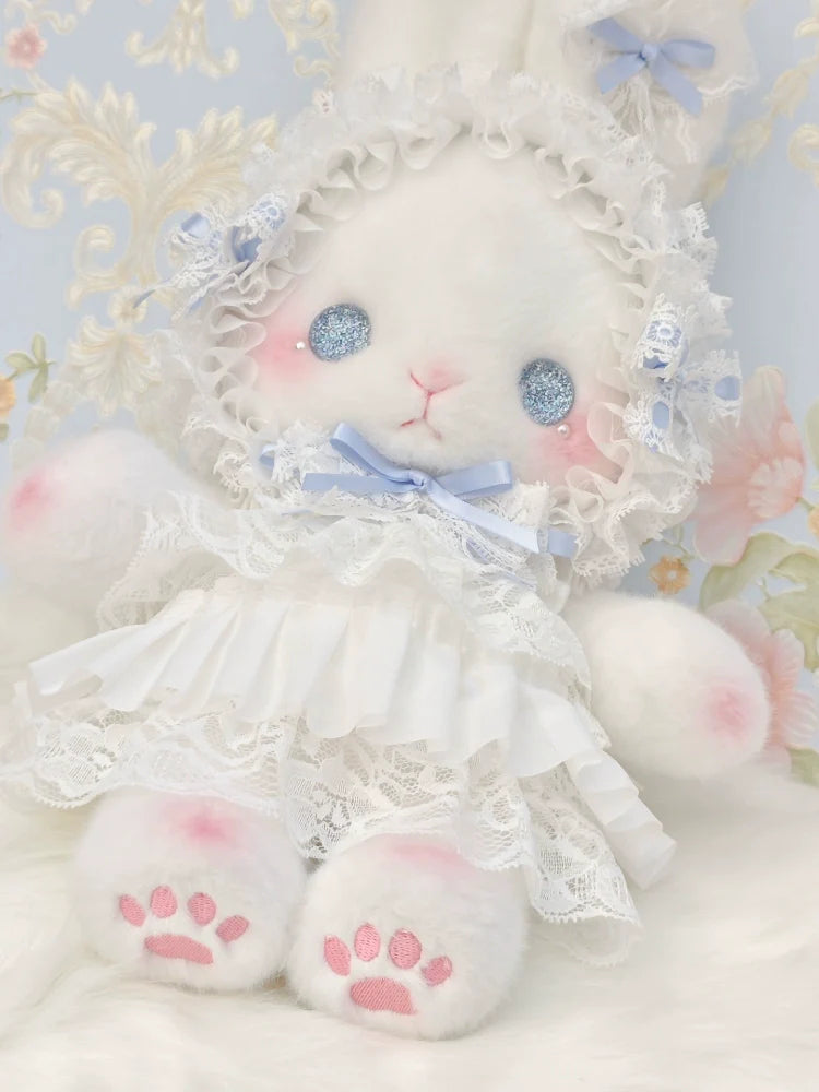 Posable Plush Bunny Lolita Bag with Detachable Pearl Chains - image 4