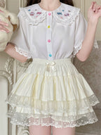 Sweet Lolita Cotton Bloomers, Lace Polka Dot Hem - image 11
