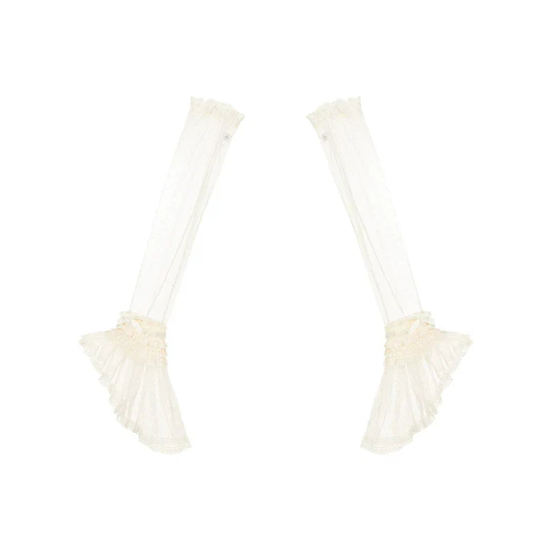 White Mist Promise - Classic Lolita Corset OP Set, Edwardian Collar & Tiered Hem - image 35