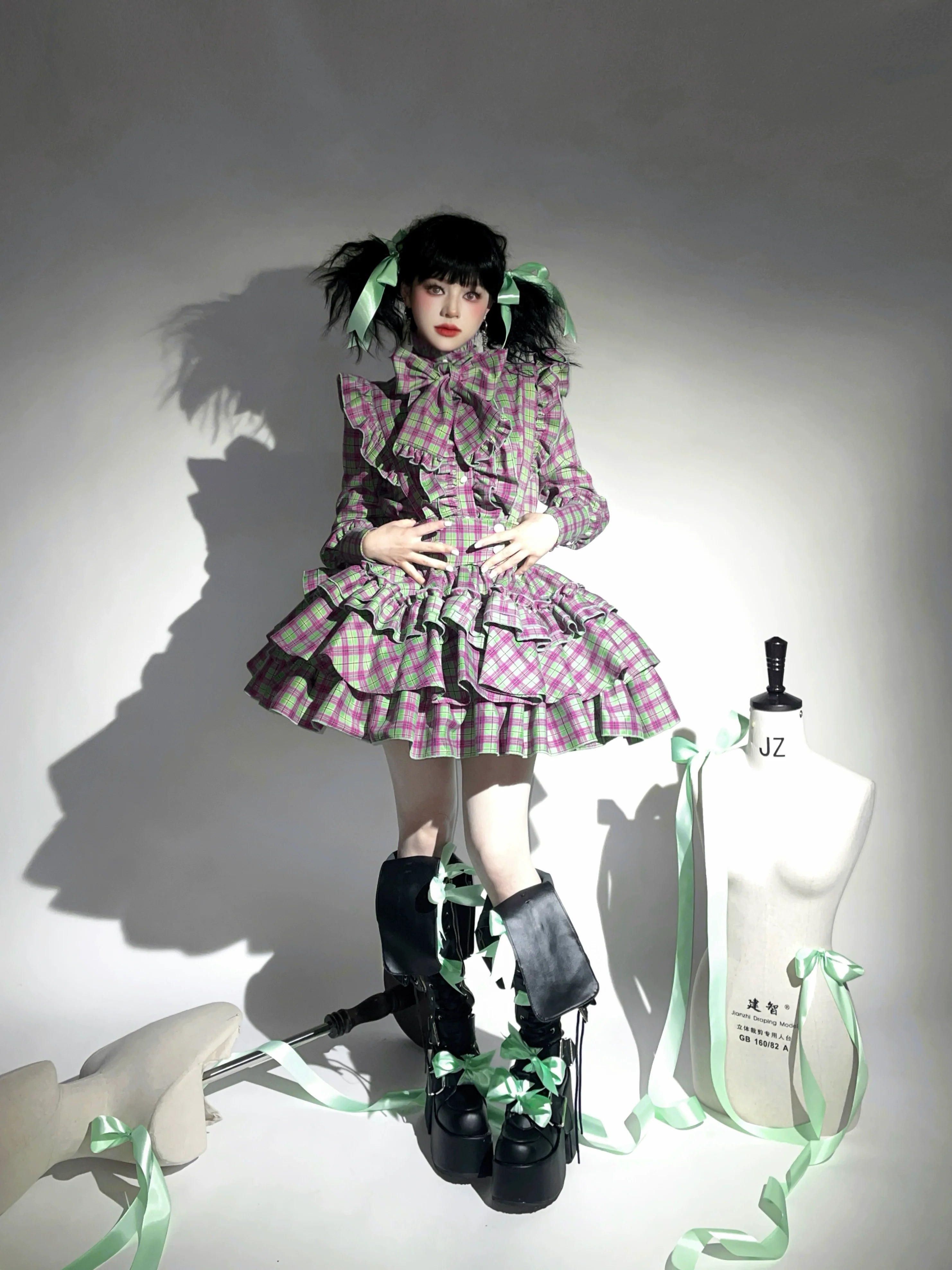 Humanoid Gift Box - Plaid Gothic Lolita Blouse & SK - image 5
