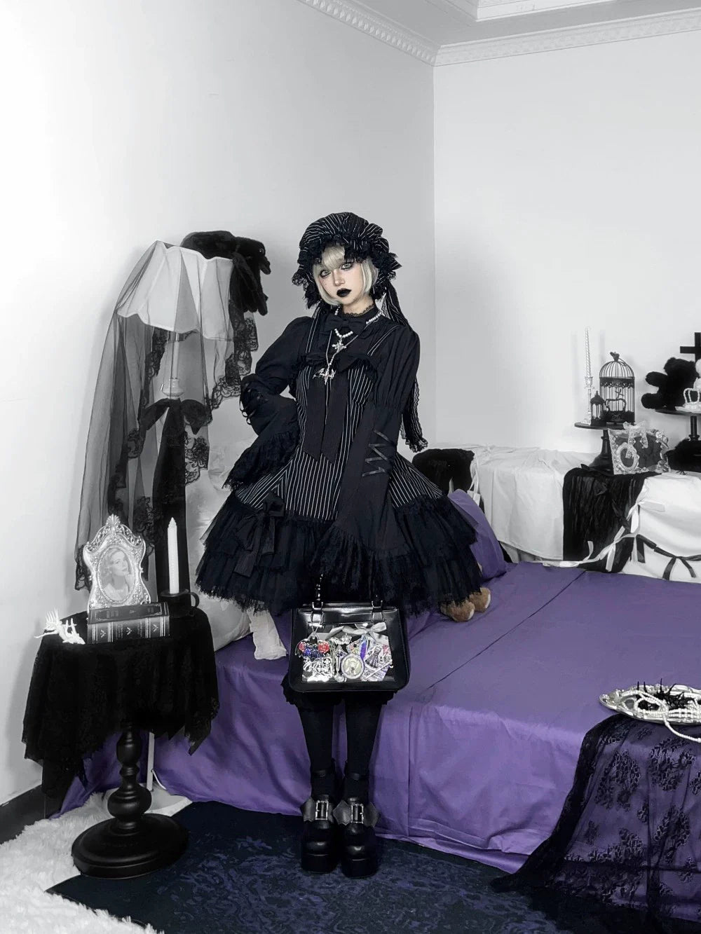 Bunny Fantasy Gothic Lolita JSK Dress and Princess Sleeve Shirt - image 24
