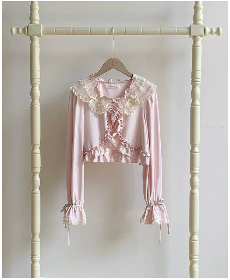 Half Summer - Sweet Lolita Sun Protection Bolero, Lace & Bow - image 3