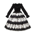 Dead Leaf Butterfly Gothic Lolita JSK and OP Dress Set - image 33