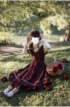 Little Red Riding Hood - Vintage Lolita Cape & JSK Dress Set - image 16