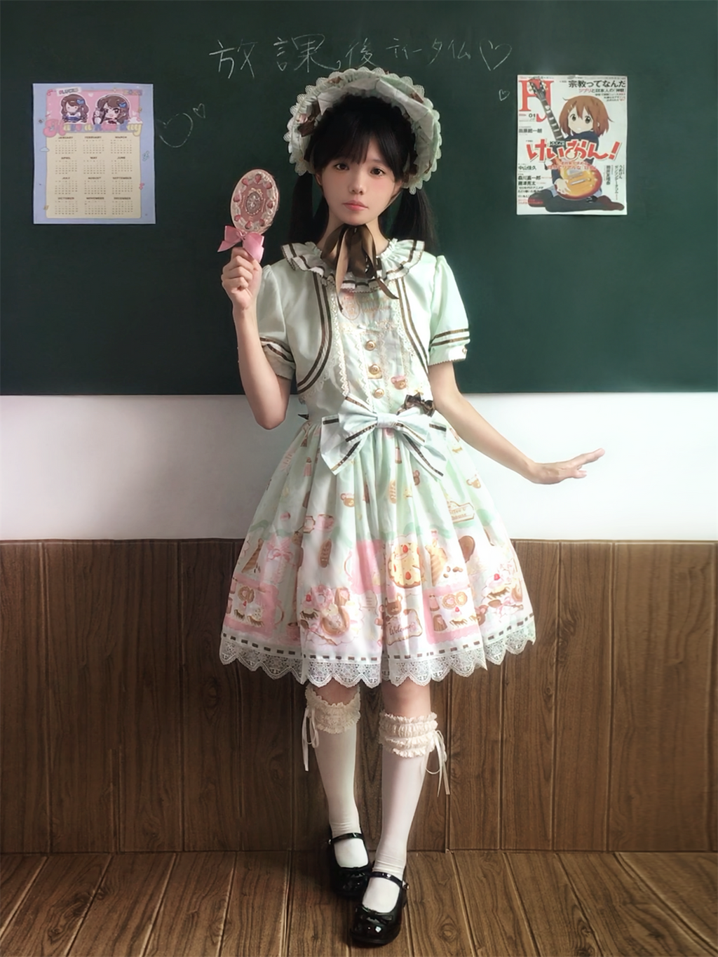 Dream Teahouse - Dessert Print Kawaii Lolita OP Dress Suit - image 29