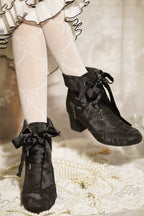 Lady Incognita - Retro Lolita Ankle Boots, Size Zipper - image 12