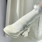 Wanxiang Cycle - Elegant Lolita Heels with Embossed Rose - image 15
