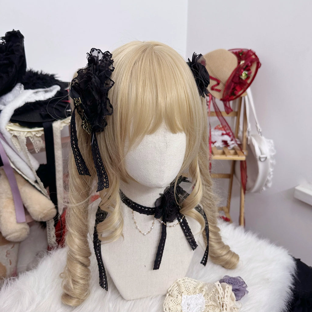 Elegant Lolita Rose Choker Handmade Headdress Set Multicolors - image 18