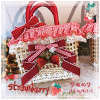 Country Lolita Straw-Woven Bag, Strawberry Accent - image 5