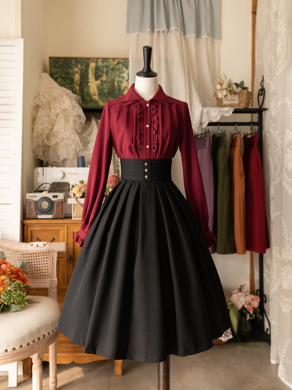 Forest Basket - Elegant Lolita Pleated SK - image 9