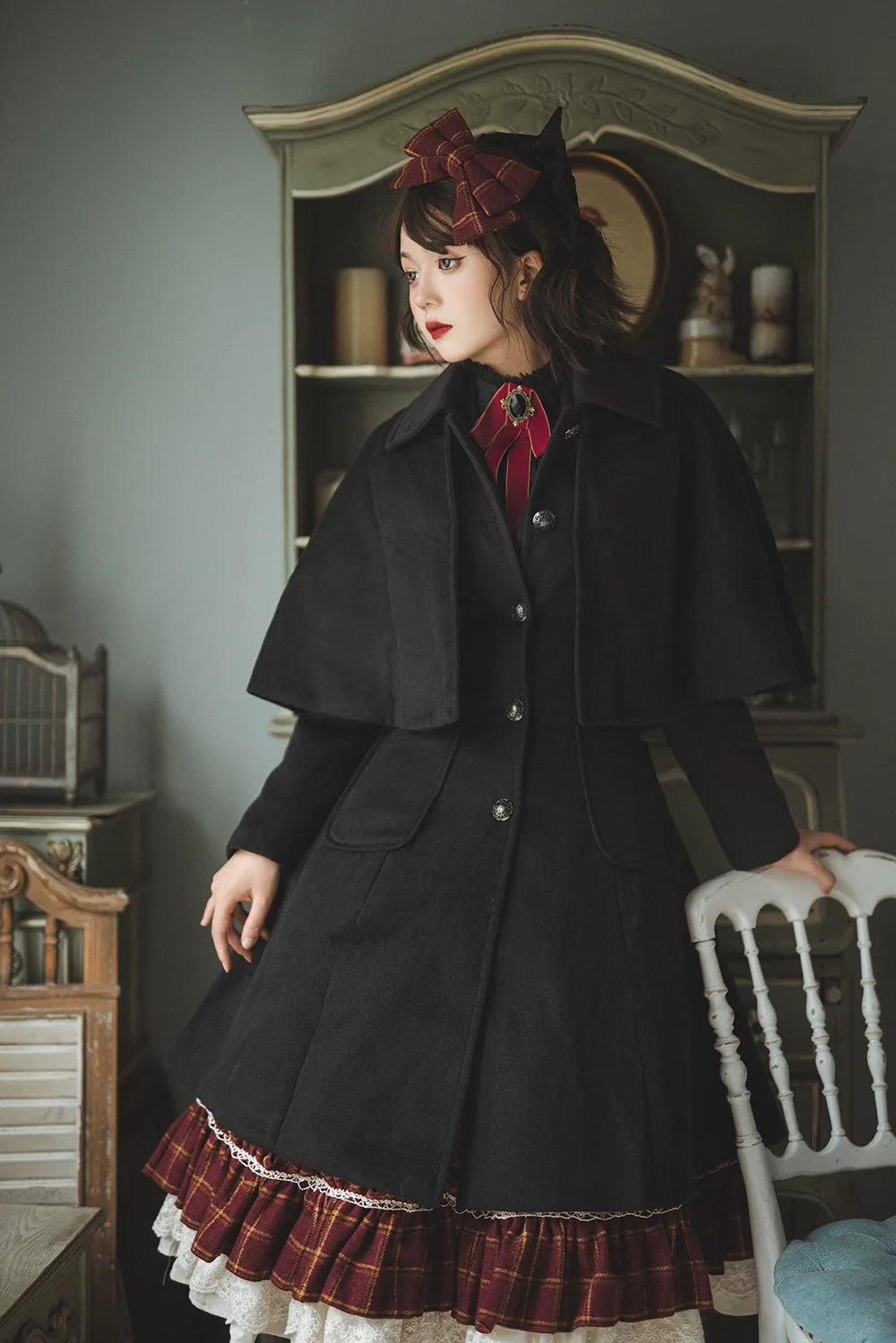 Rose - Elegant Lolita Fishbone Grid Skirt Customized - image 66