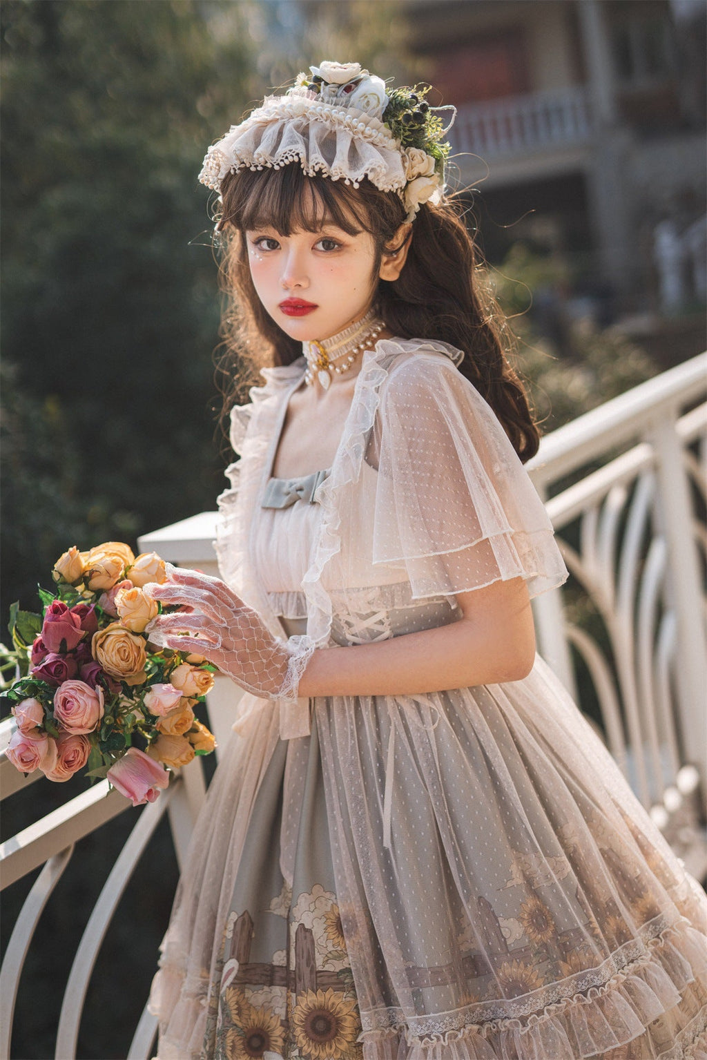 Flower and Letter - Classic Lolita JSK Dress - image 4