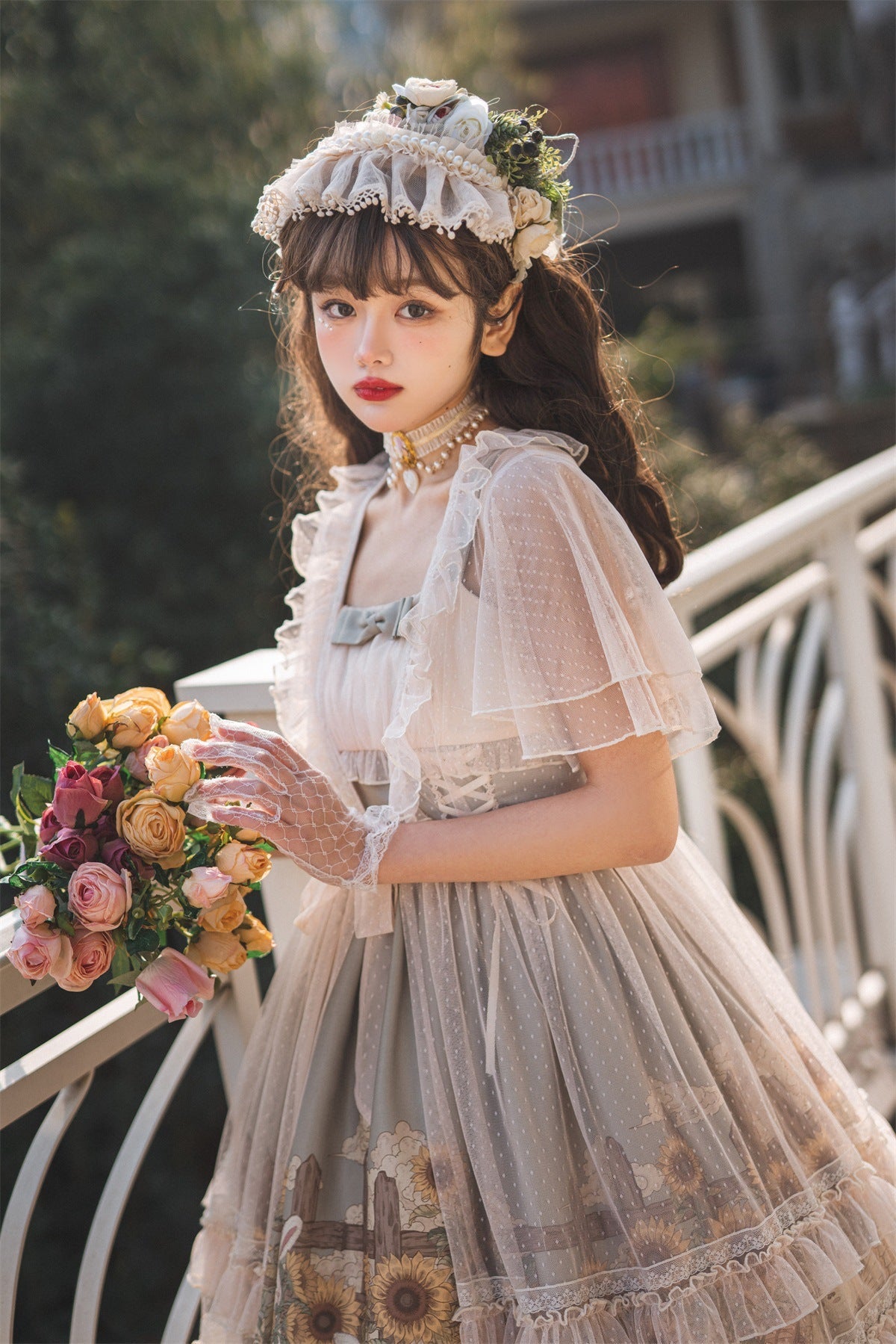 Flower and Letter - Classic Lolita JSK Dress - image 4